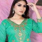 Punjabi Salwar Suit Chanderi Sea Green Embroidered Salwar Kameez