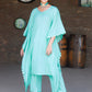 Salwar Suit Cotton Turquoise Fancy Work Salwar Kameez