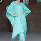 Salwar Suit Cotton Turquoise Fancy Work Salwar Kameez