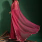 Classic Chiffon Pink Mirror Saree