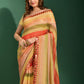 Classic Chiffon Multi Colour Embroidered Saree