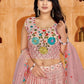 Readymade Lehenga Choli Georgette Pink Embroidered Lehenga Choli