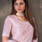 Classic Georgette Pink Mirror Saree