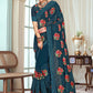 Contemporary Georgette Morpeach Embroidered Saree