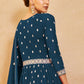 Palazzo Salwar Suit Georgette Morpeach Embroidered Salwar Kameez