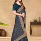 Classic Georgette Morpeach Embroidered Saree