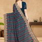 Classic Georgette Morpeach Embroidered Saree