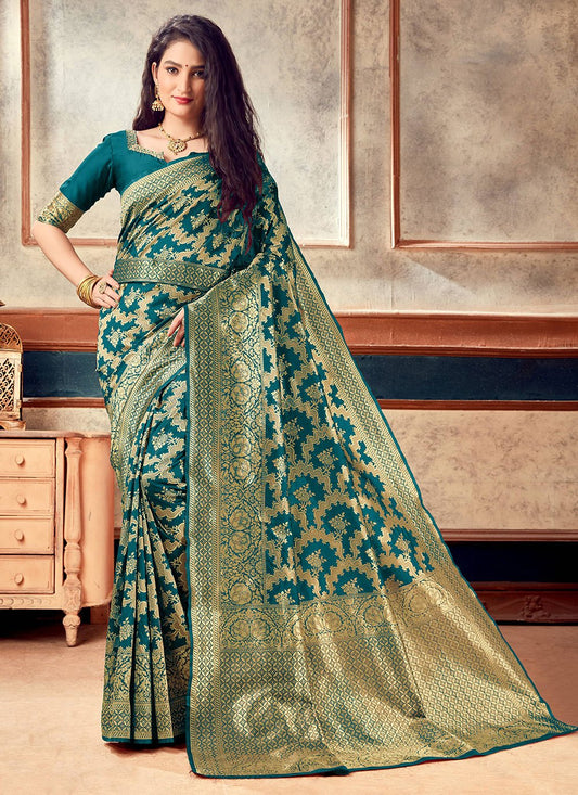 Trendy Saree Silk Morpeach Weaving Saree