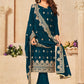 Salwar Suit Velvet Viscose Morpeach Diamond Salwar Kameez