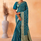 Contemporary Georgette Morpeach Weaving Saree