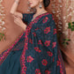 Contemporary Georgette Morpeach Embroidered Saree