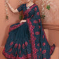 Contemporary Georgette Morpeach Embroidered Saree