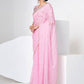 Classic Organza Pink Mukesh Work Saree