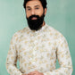 Kurta Pyjama Fancy Fabric Multi Colour Off White Digital Print Mens