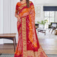 Trendy Saree Art Silk Multi Colour Bandhej Saree