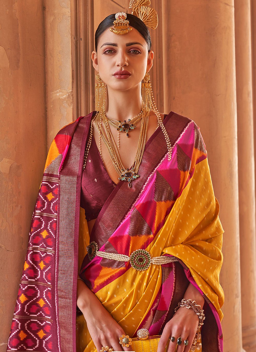 Trendy Saree Silk Multi Colour Patch Border Saree