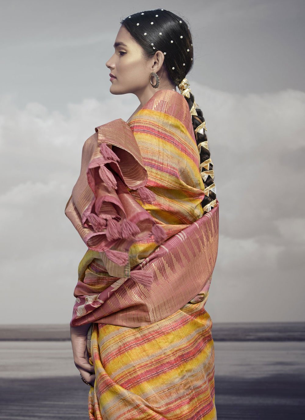 Trendy Saree Silk Multi Colour Digital Print Saree