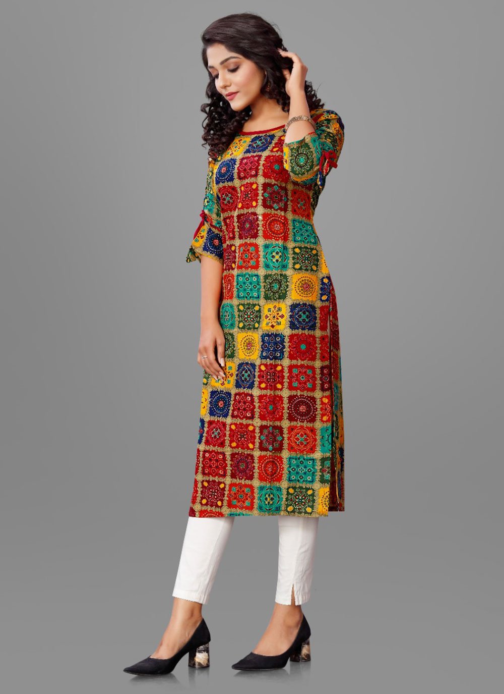 Casual Kurti Rayon Multi Colour Print Kurtis