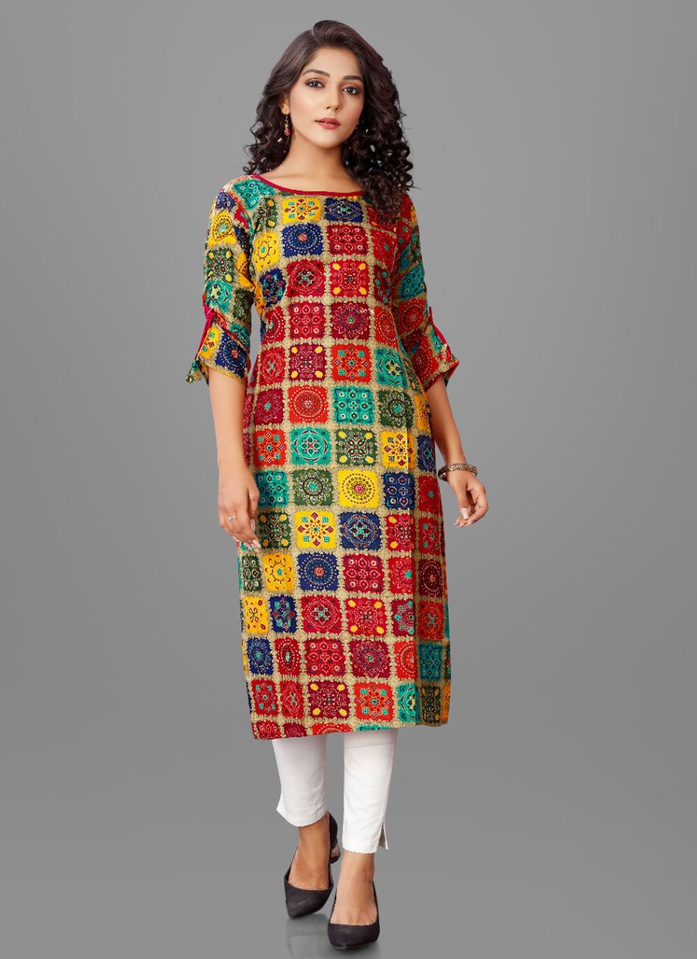 Casual Kurti Rayon Multi Colour Print Kurtis