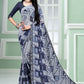 Trendy Saree Faux Georgette Multi Colour Patch Border Saree