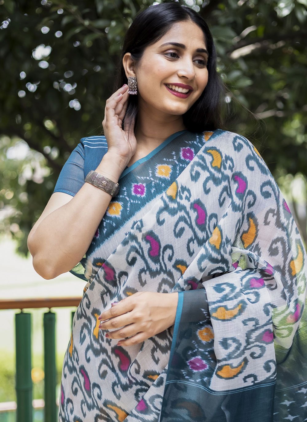 Trendy Saree Cotton Multi Colour Digital Print Saree