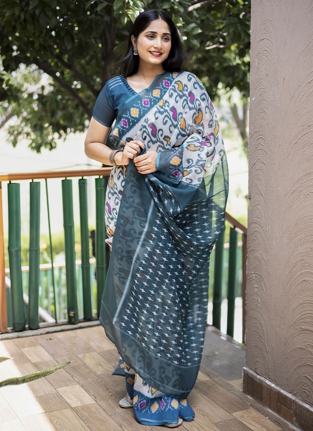 Trendy Saree Cotton Multi Colour Digital Print Saree