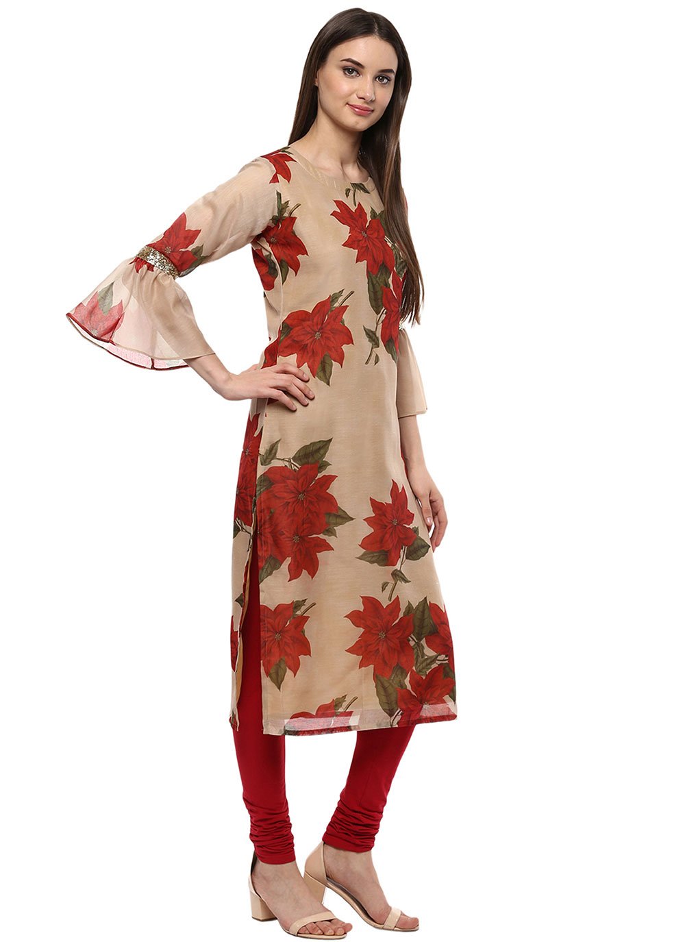 Casual Kurti Chanderi Multi Colour Digital Print Kurtis