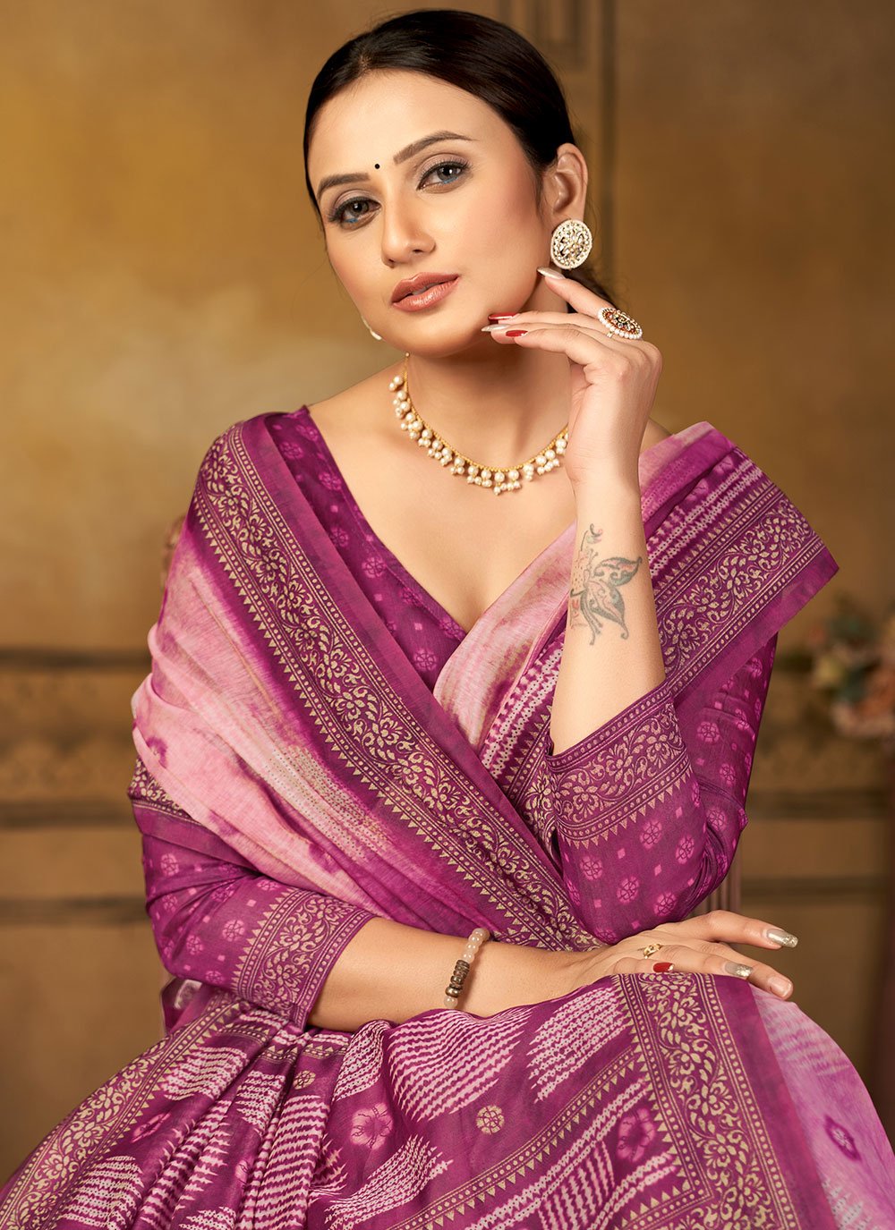 Classic Chanderi Silk Multi Colour Digital Print Saree