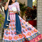 Lehenga Choli Chinon Multi Colour Print Lehenga Choli