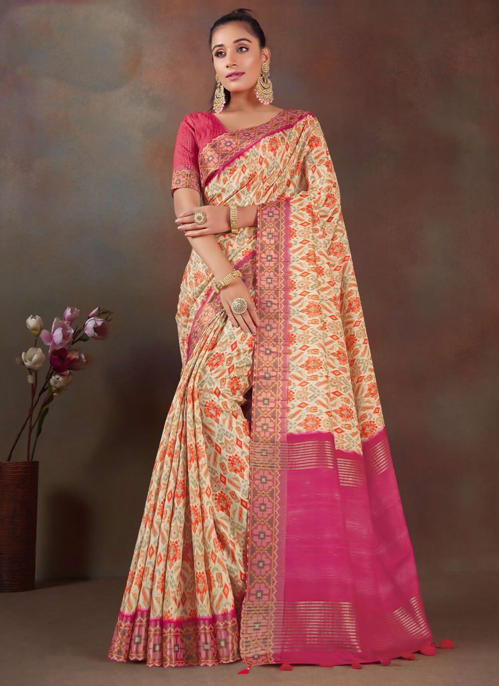 Classic Silk Multi Colour Weaving Saree