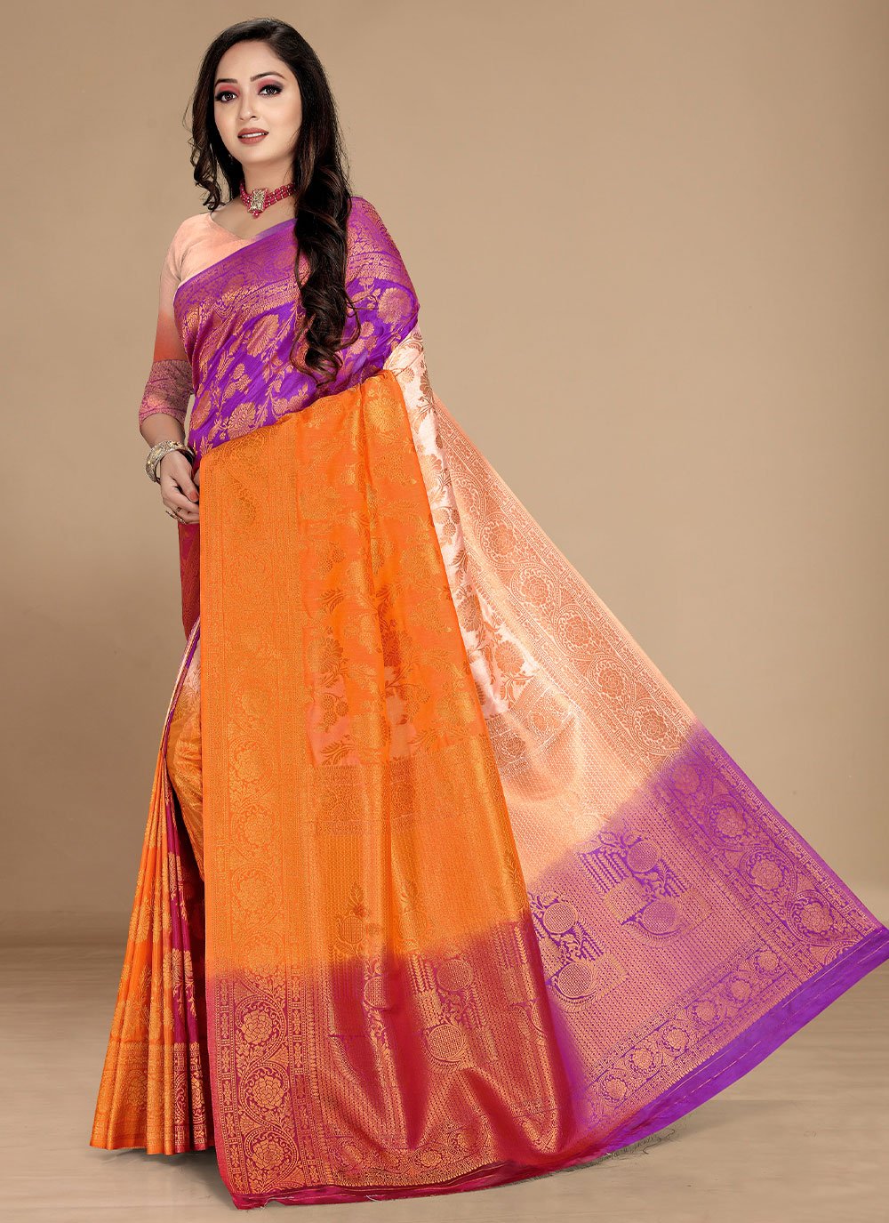 Contemporary Georgette Multi Colour Weaving Saree
