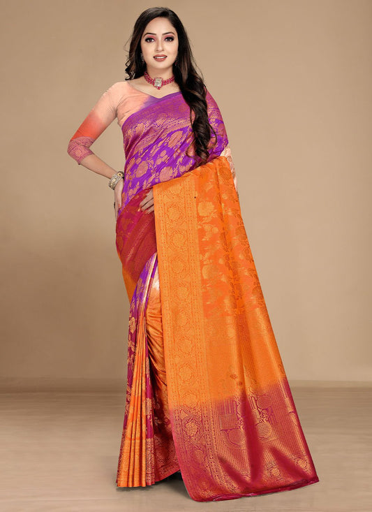 Contemporary Georgette Multi Colour Weaving Saree