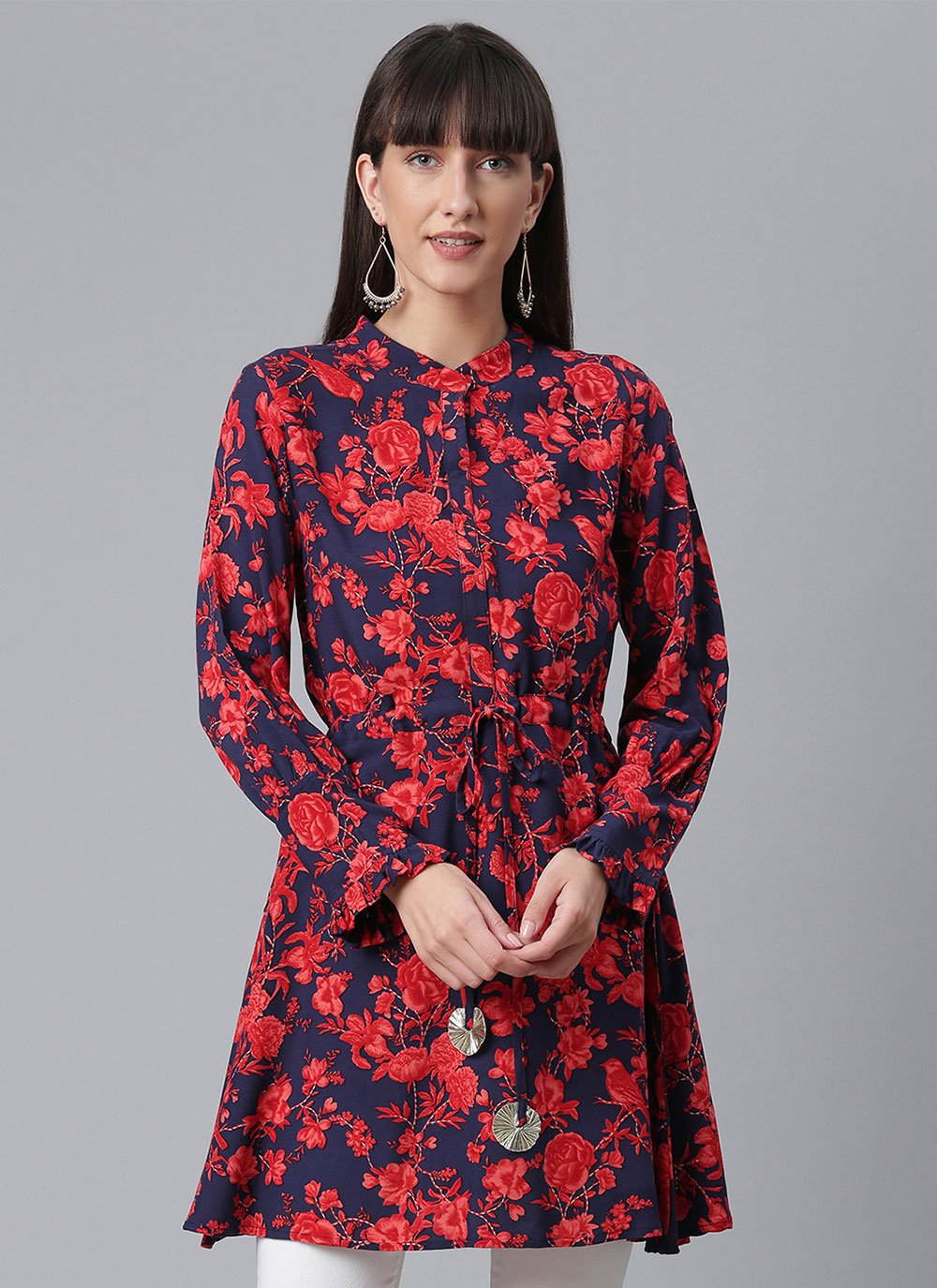 Designer Kurti Rayon Multi Colour Print Kurtis