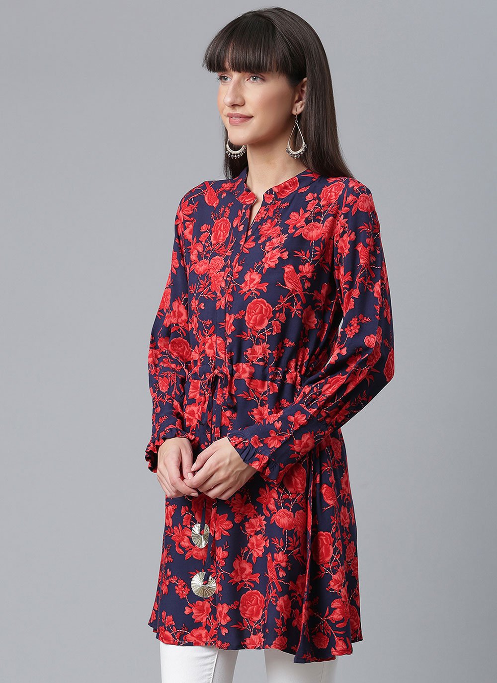 Designer Kurti Rayon Multi Colour Print Kurtis