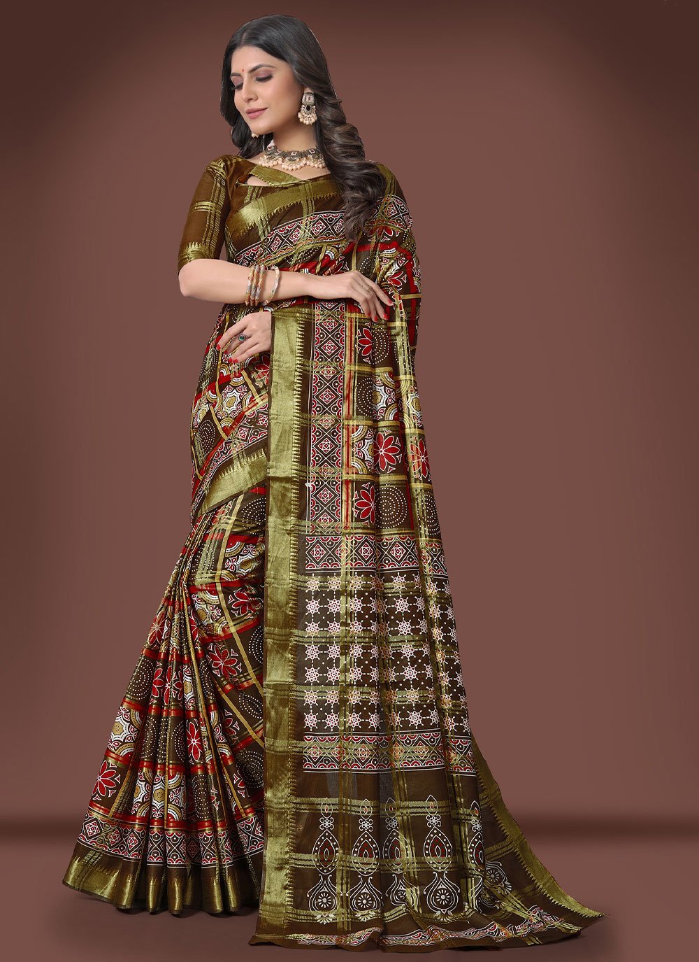 Classic Cotton Multi Colour Weaving Saree