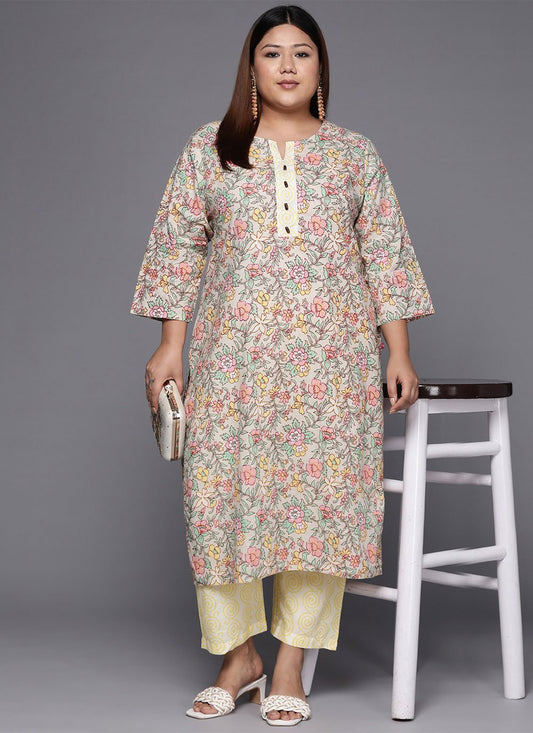 Designer Kurti Cotton Multi Colour Print Kurtis