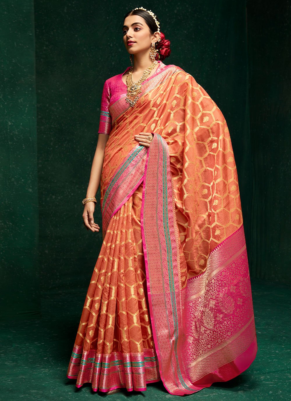 Contemporary Cotton Silk Multi Colour Patch Border Saree