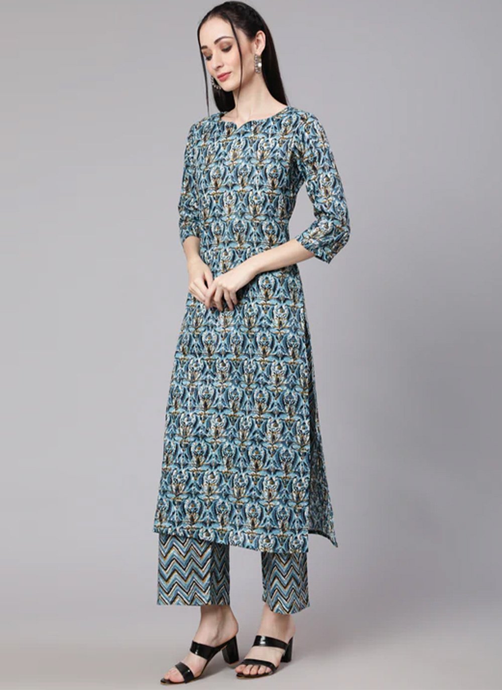 Trendy Suit Cotton Multi Colour Print Salwar Kameez