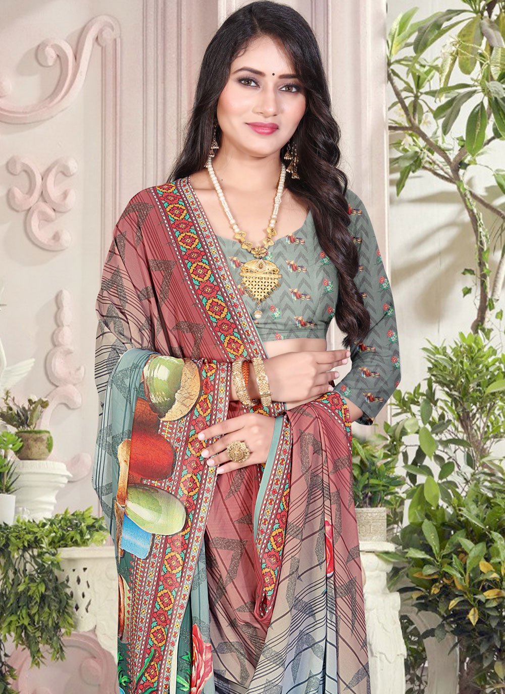 Contemporary Weight Less Multi Colour Digital Print Saree