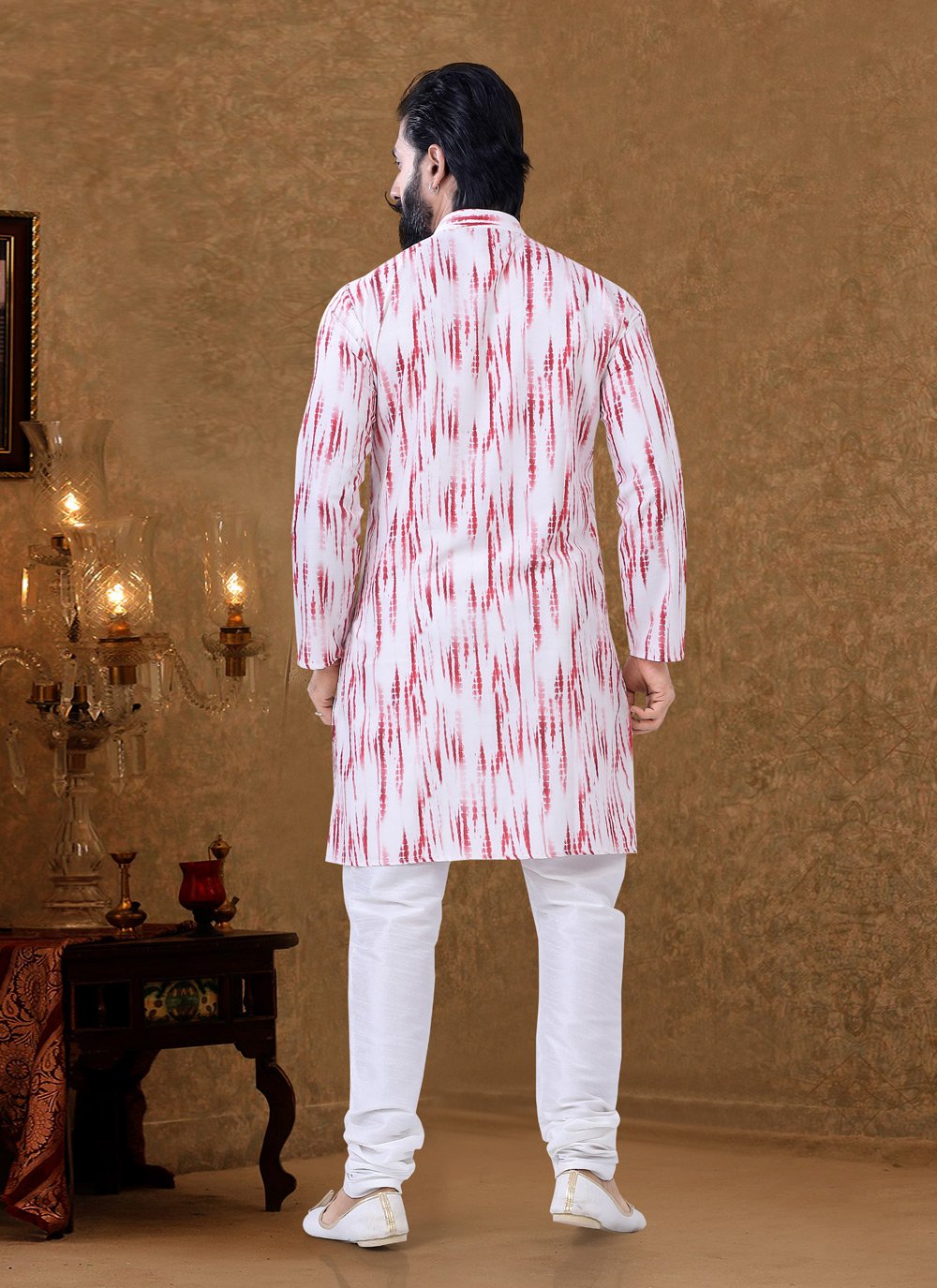 Kurta Pyjama Cotton Multi Colour Digital Print Mens