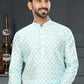 Kurta Pyjama Silk Multi Colour Digital Print Mens