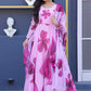 Gown Silk Multi Colour Digital Print Gown