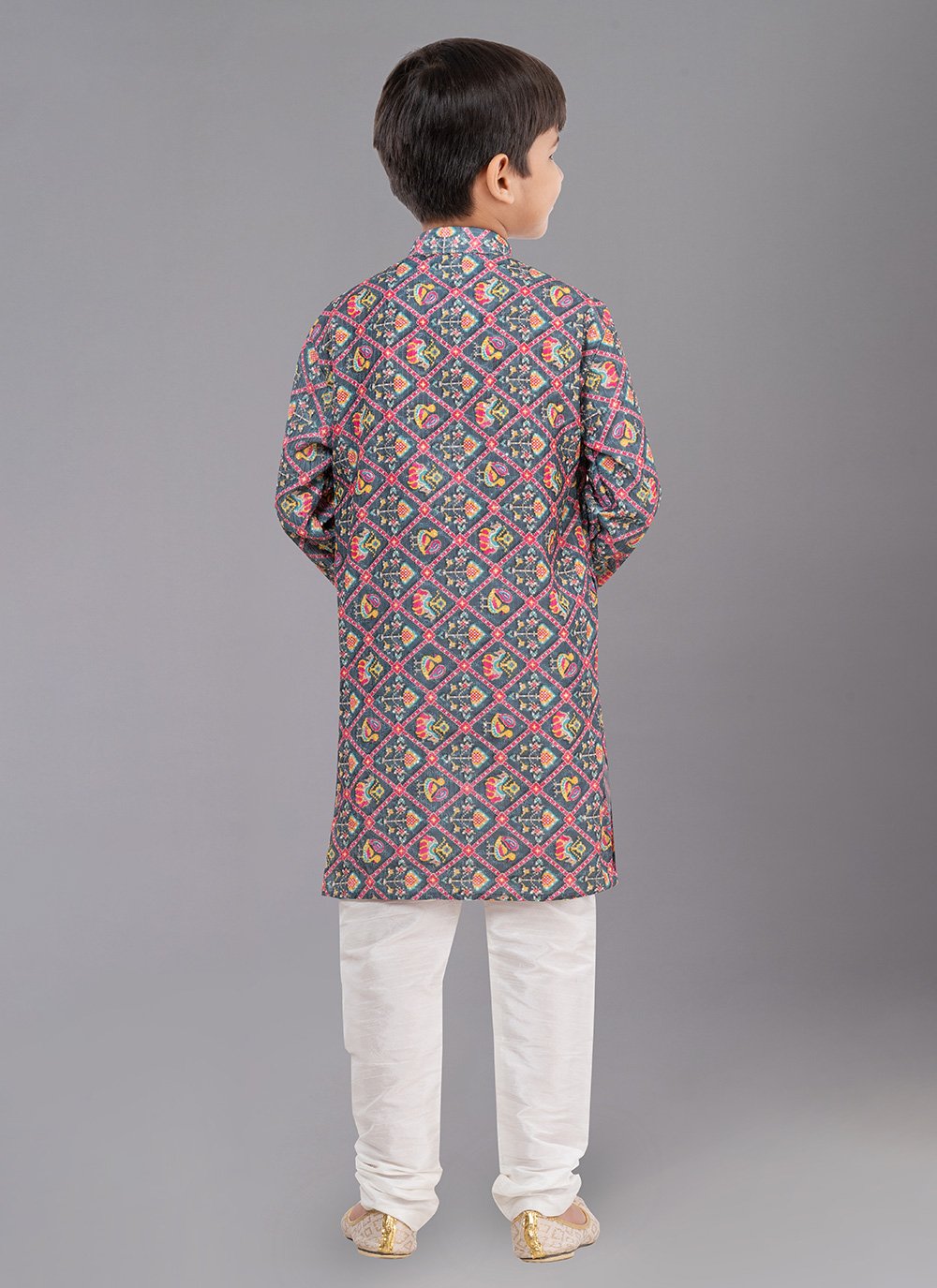 Kurta Pyjama Polyester Multi Colour Digital Print Kids