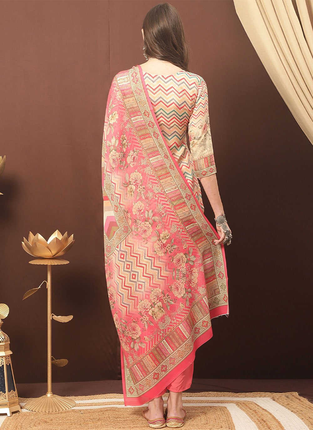 Pant Style Suit Cotton Multi Colour Digital Print Salwar Kameez