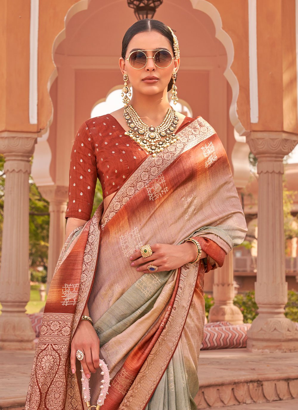 Traditional Saree Silk Multi Colour Digital Print Saree