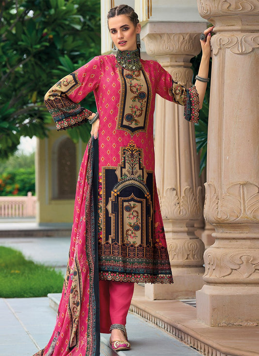Trendy Suit Silk Multi Colour Digital Print Salwar Kameez