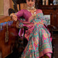 Trendy Saree Tussar Silk Multi Colour Digital Print Saree