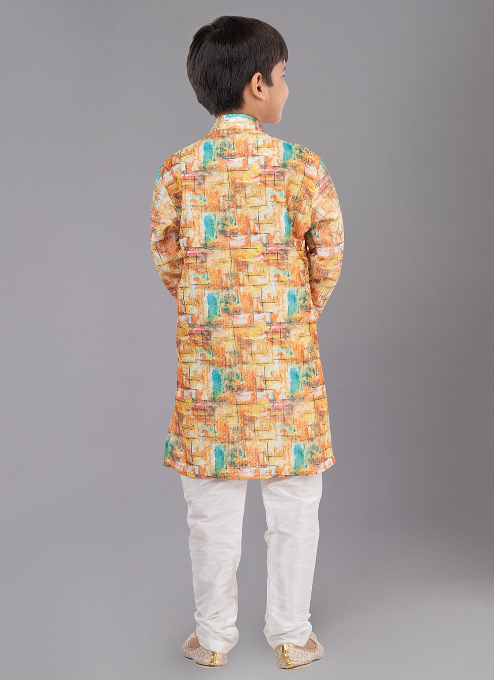 Kurta Pyjama Polyester Multi Colour Digital Print Kids