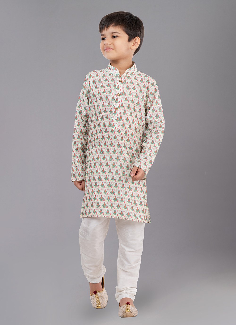 Kurta Pyjama Polyester Multi Colour Digital Print Kids