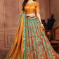 A Line Lehenga Silk Multi Colour Embroidered Lehenga Choli